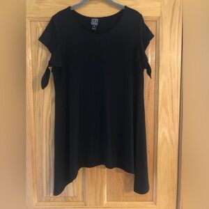 Clara Sun Woo Tie Sleeve Tunic Black M (12)